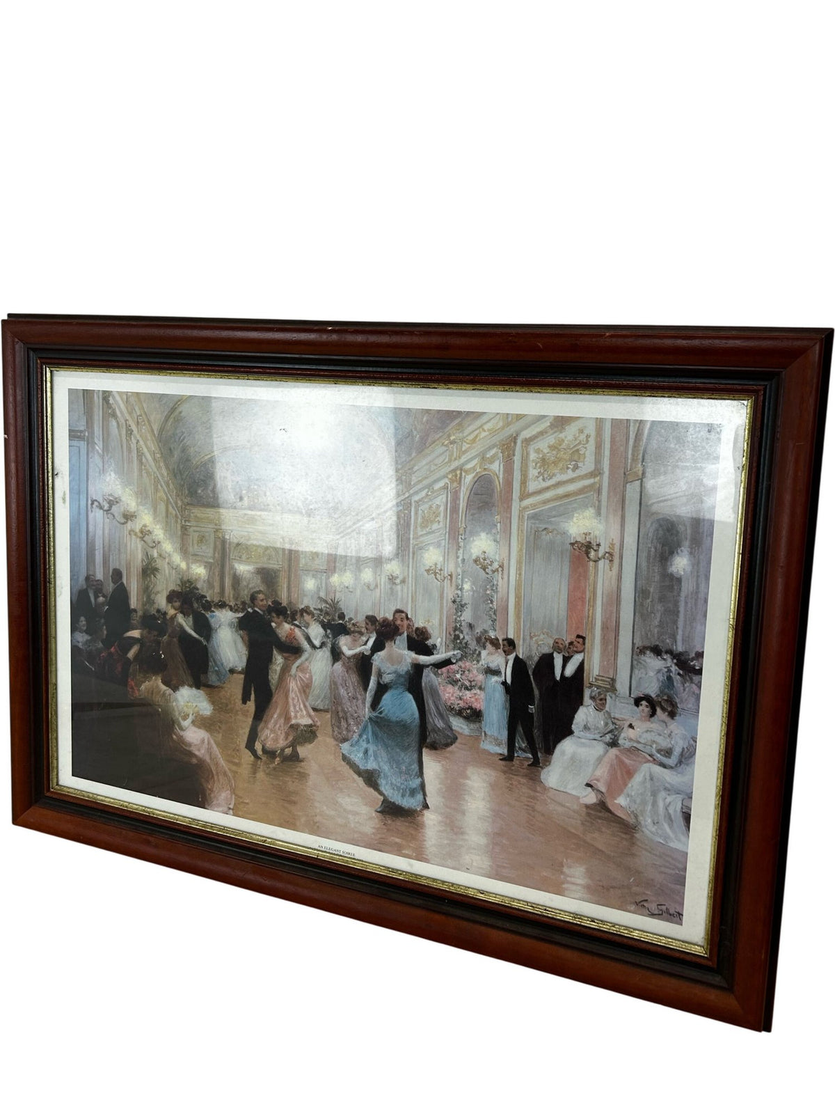 Victor Gabriel Gilbert An Elegant Soiree Framed Print (Pre-Loved)