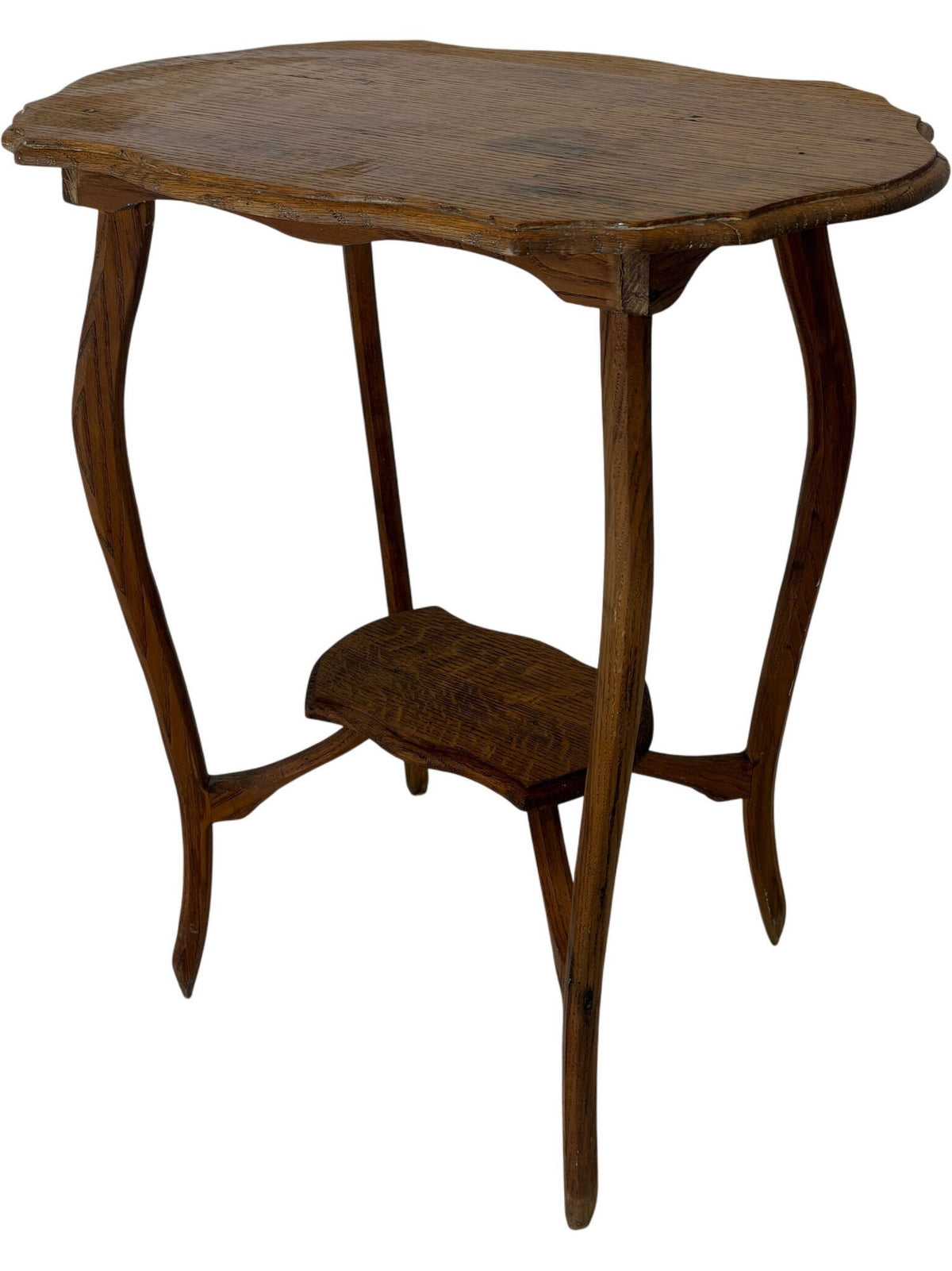 Vintage Unique Wooden Side Table Oval (Pre-Loved)