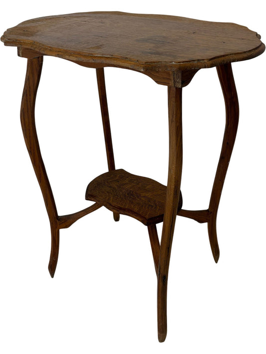Vintage Unique Wooden Side Table Oval (Pre-Loved)
