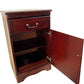 Dark Wood Bedside Cabinet with Drawer & Cupboard (Pre-Loved)