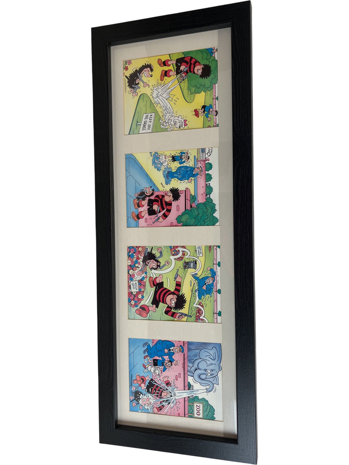 Framed Multi-Panel Comic Art Print Dennis The Menace (Pre-Loved)