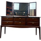 Vintage Dark Wood Dresser With Mirror (Pre-Loved)