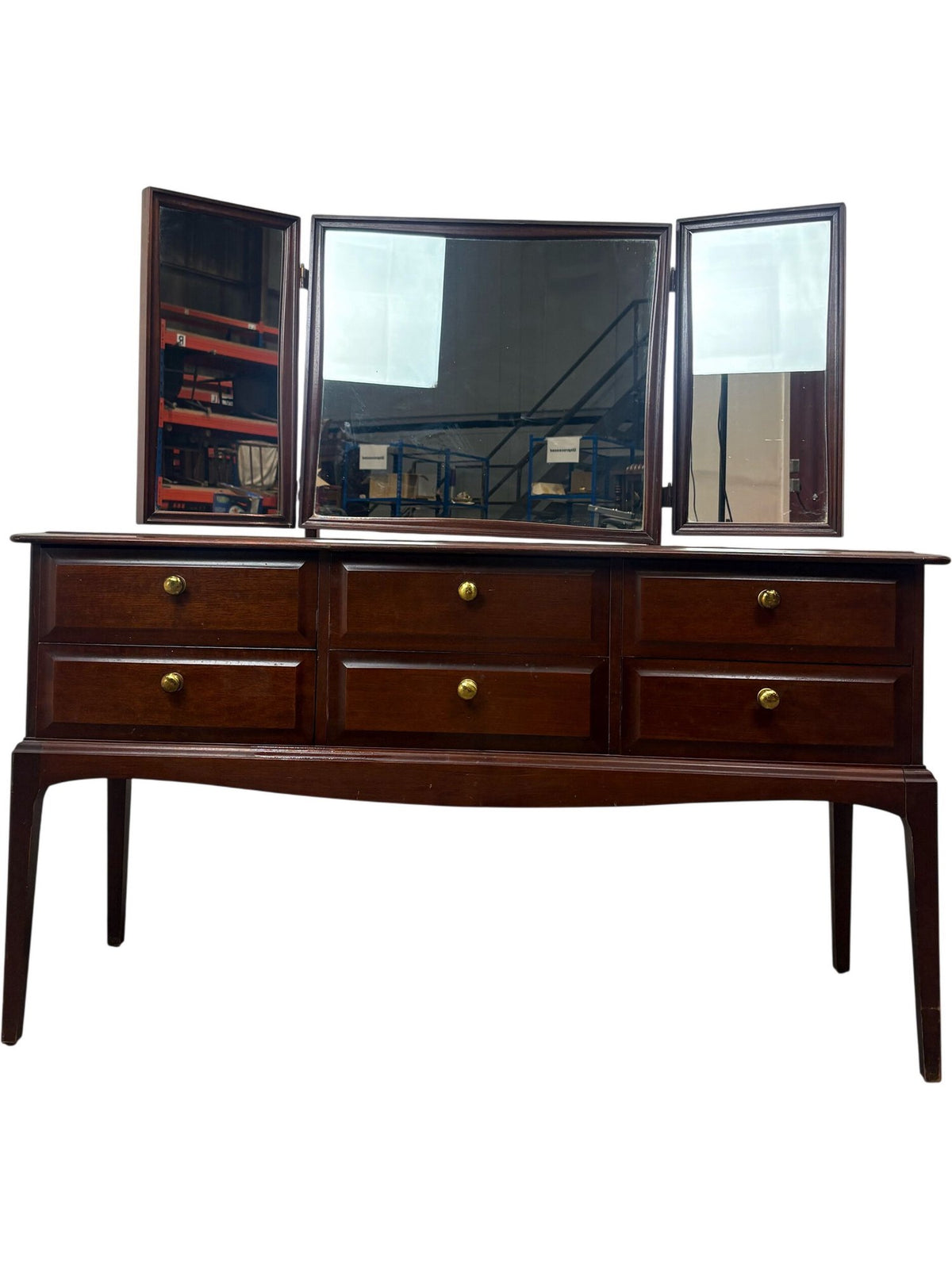 Vintage Dark Wood Dresser With Mirror (Pre-Loved)