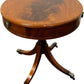 Round Wooden Pedestal Side Table with Drawers & Claw Feet (Pre-Loved)