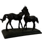 Bronze Effect Three Horse Equestrian Sculpture on Base (Pre-Loved)