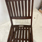 Set Of 4 Dark Brown Solid Wood Folding Chairs (Pre-Loved)