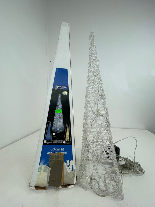 Christmas Lit Acrylic Cone (Pre-loved)