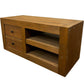 Wooden TV Stand Media Unit with 2 Drawers & Open Shelves (Pre-Loved)
