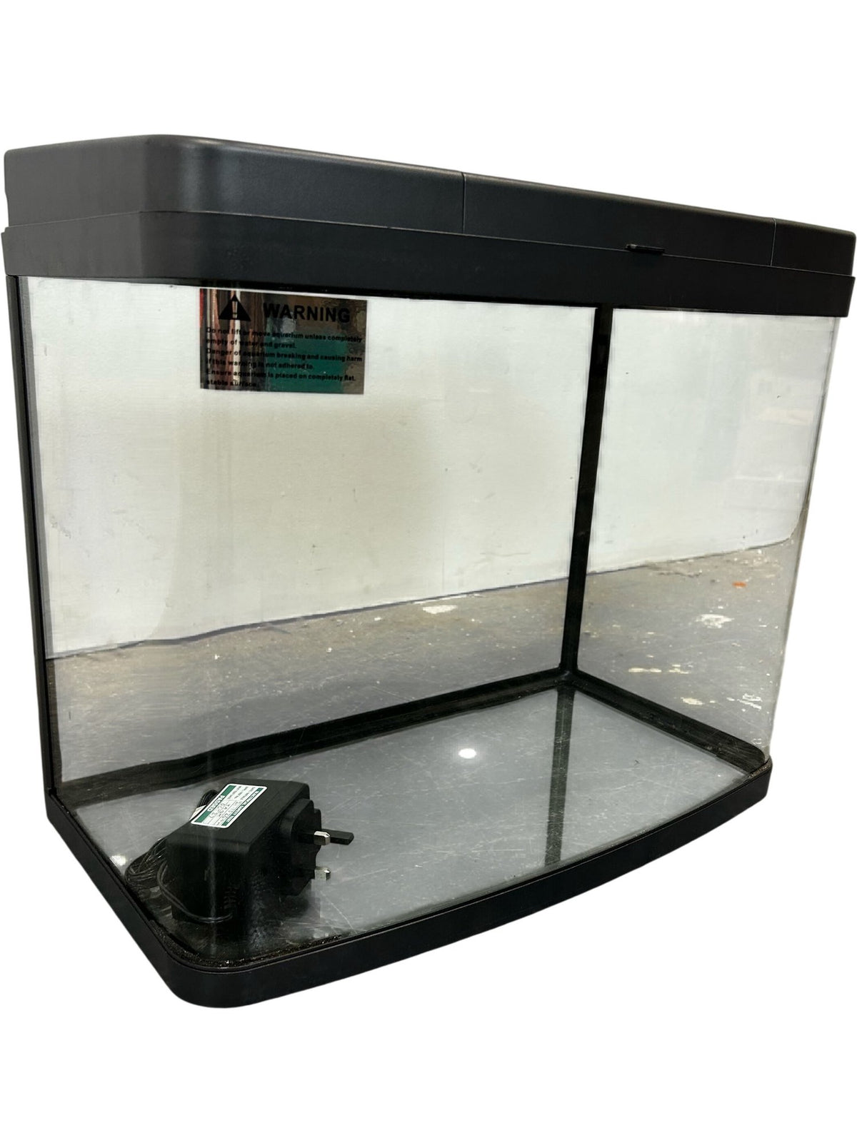LoveFish Panorama 40L Curved Glass Aquarium Fish Tank with Lid (Pre-Loved)