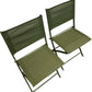 Pair of 2 Green Folding Camping Chairs Lightweight Portable (Pre-Loved)