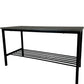 Hallway Shoe Storage Bench Wooden Top Metal Rack 85cm (Pre-Loved)