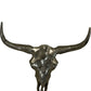 Metal Bull Skull Longhorn Wall Sculpture Western Style 70cm (Pre-Loved)
