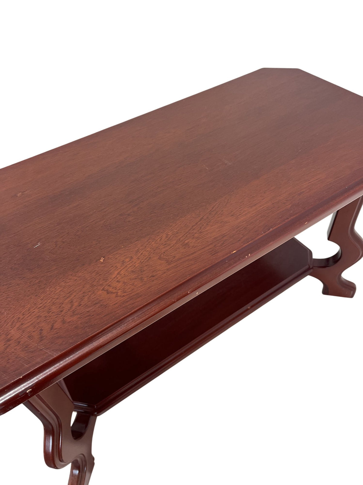 Vintage Wooden Rectangular Mahogany Style Side Table (Pre-Loved)