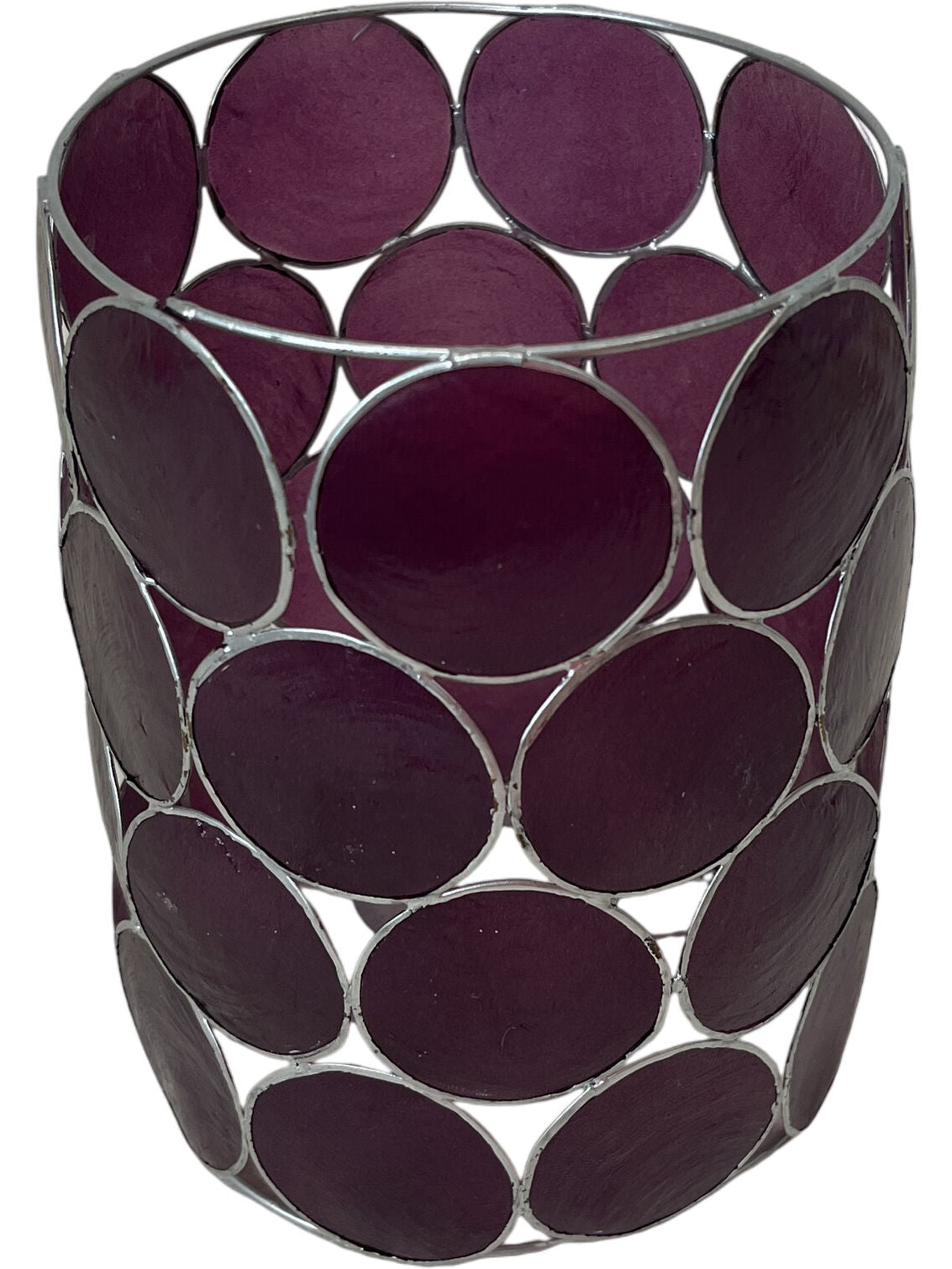Purple Decorative Lampshade With Circular Design  (Pre-Loved)