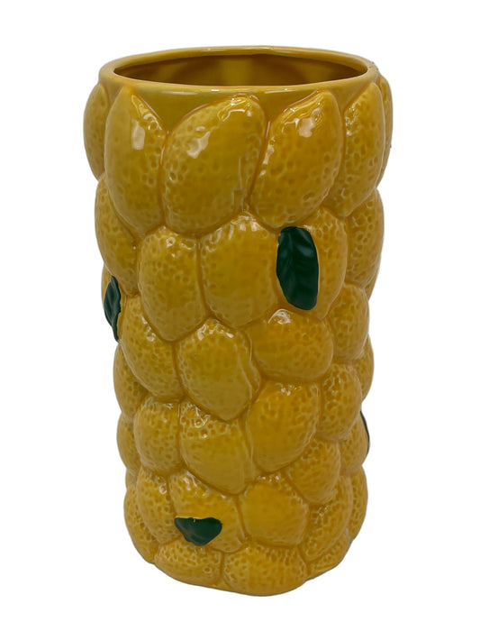 Decorative Yellow Lemon Ceramic Vase (Pre-Loved)