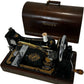 Vintage Singer Hand Crank Sewing Machine with Wooden Case (Pre-Loved)