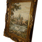 Vintage Swan Landscape Tapestry in Ornate Frame (Pre-Loved)