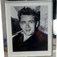 Classic Black & White James Dean Silver Framed Portrait Photograph (Pre-Loved)
