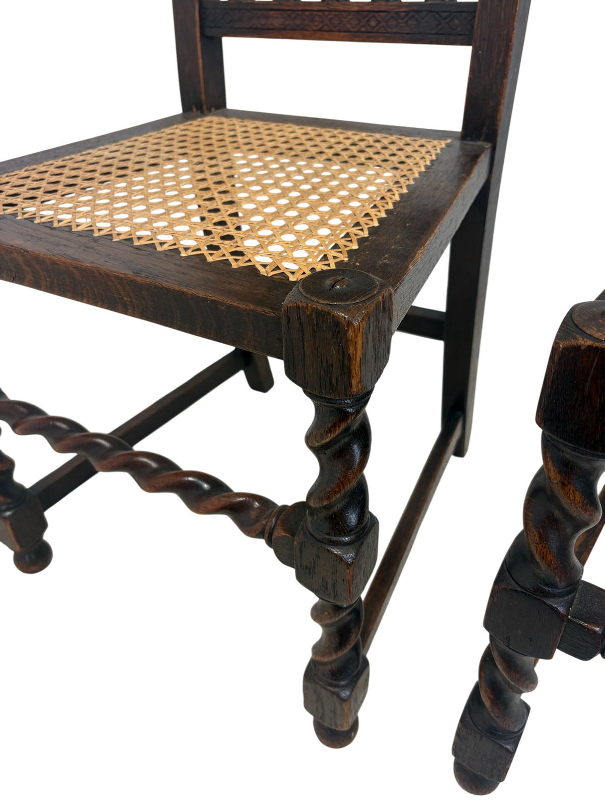 Antique Chairs Set Cane Twist Design (Pre-Loved)