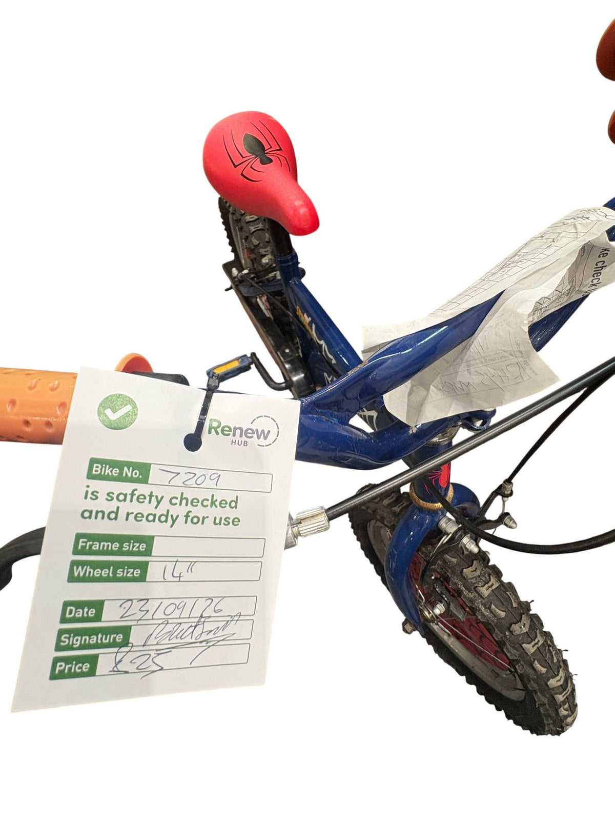 Serviced Marvel Spider-Man Kids Bike 14" (Pre-Loved)