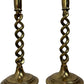Vintage Brass Candlesticks Twisted Design (Pre-Loved)