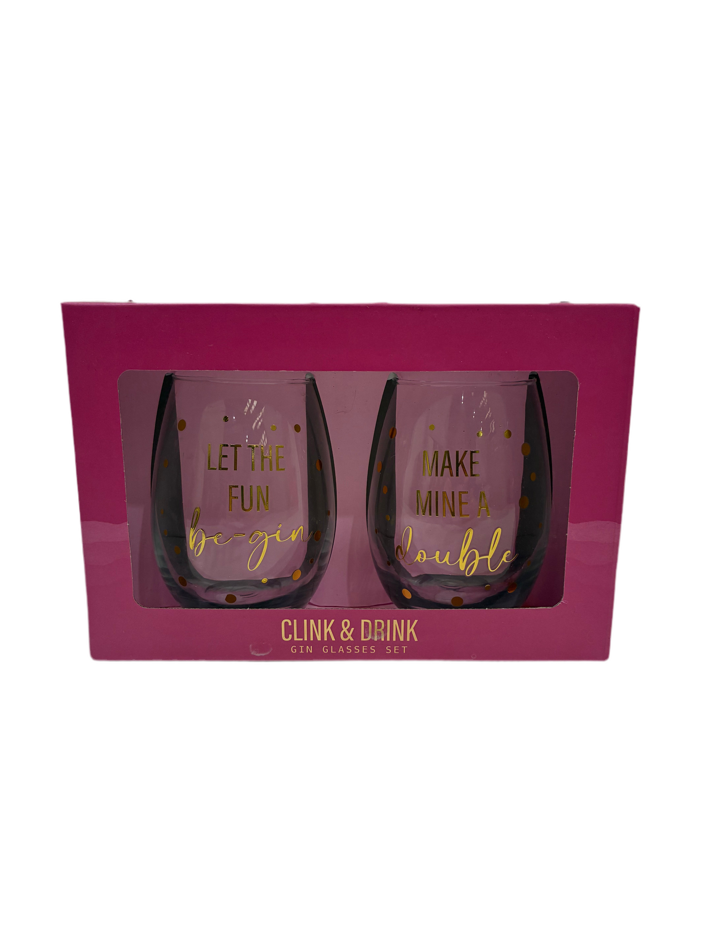 Clink & Drink Gin Glass Set (New)