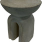 Sculptural Grey Side Table Stool Round Top Modern Accent Table (Pre-Loved)