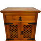 Rustic Wooden Storage Cabinet Sideboard Lattice Doors & Drawer (Pre-Loved)