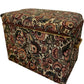 Vintage Floral Tapestry Storage Ottoman Footstool with Hinged Lid (Pre-Loved)
