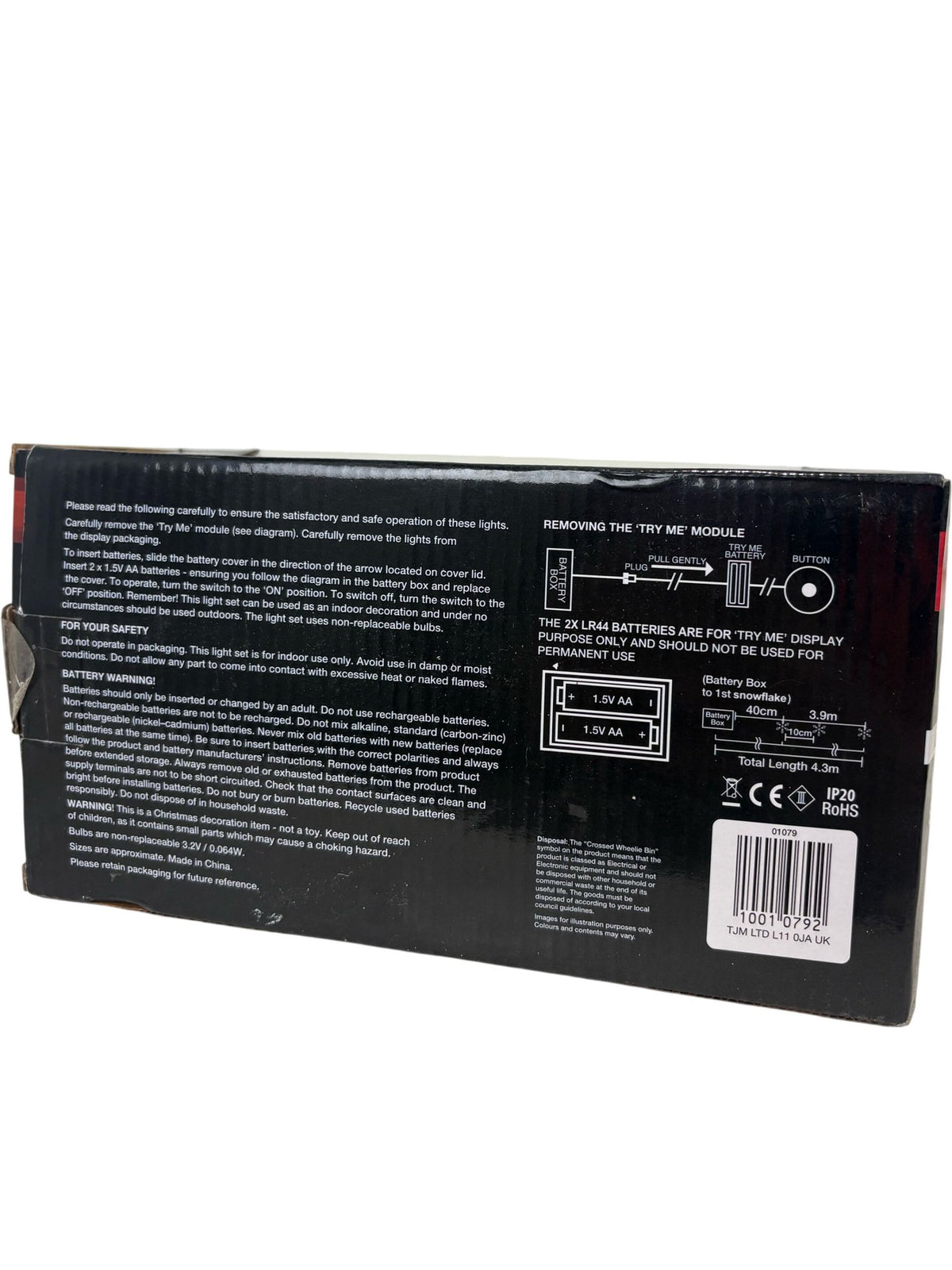 Prestige White LED Snowflake Lights 40 Battery Operated (Unused)