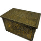 Embossed Metal Storage Box Hinged Lid Brass Tone (Pre-Loved)