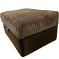 Large Brown Corduroy Storage Ottoman Footstool with Lift-Up Lid (Pre-Loved)