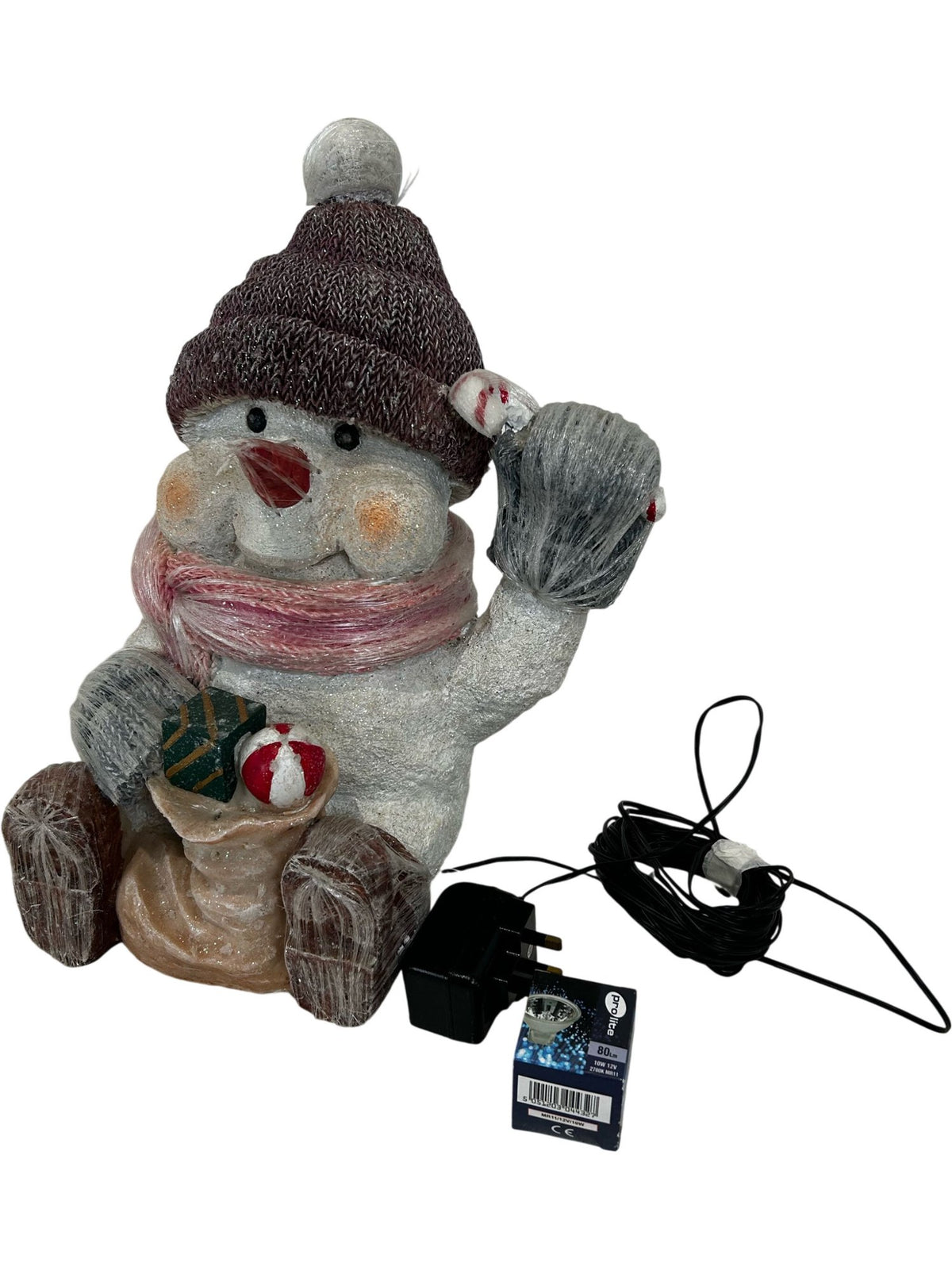 Fiber Optic Snowman Amanda Light-Up Christmas Decoration Boxed (Pre-Loved)