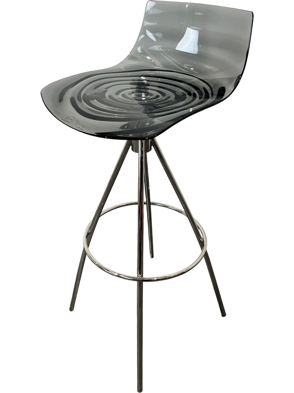 Calligaris l'Eau Transparent Chrome Bar Stool (Pre-Loved)