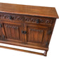 Vintage Wooden Sideboard Cabinet Floral Engraving (Pre-Loved)