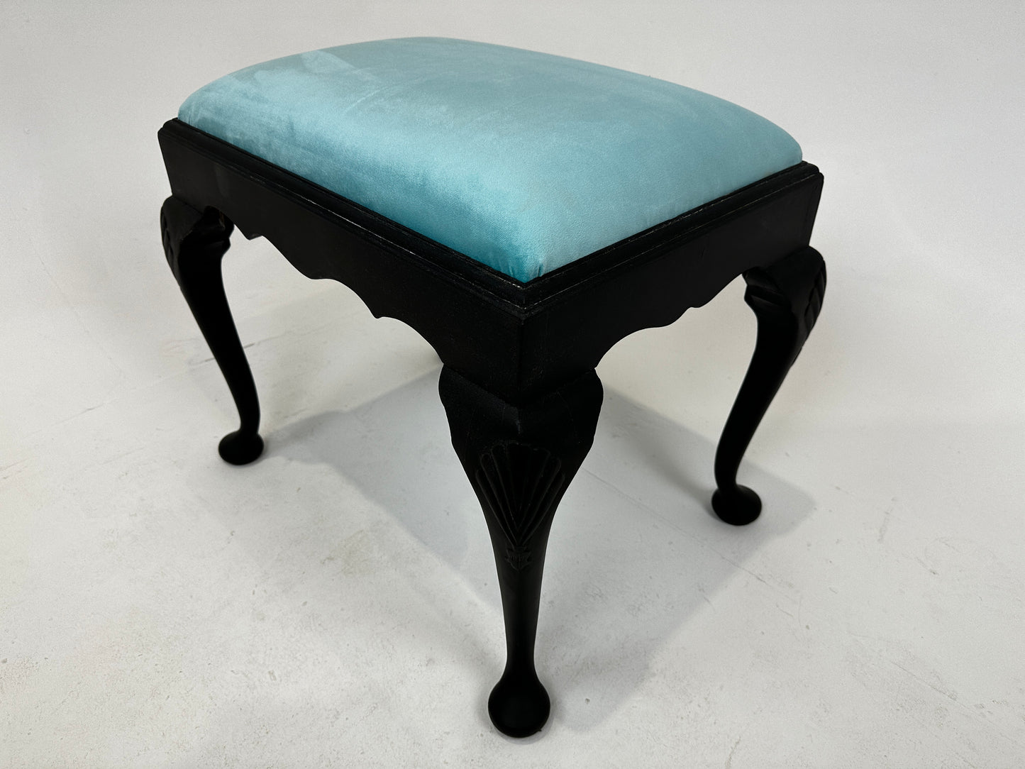 Mid Century style footstool upholstery workshop