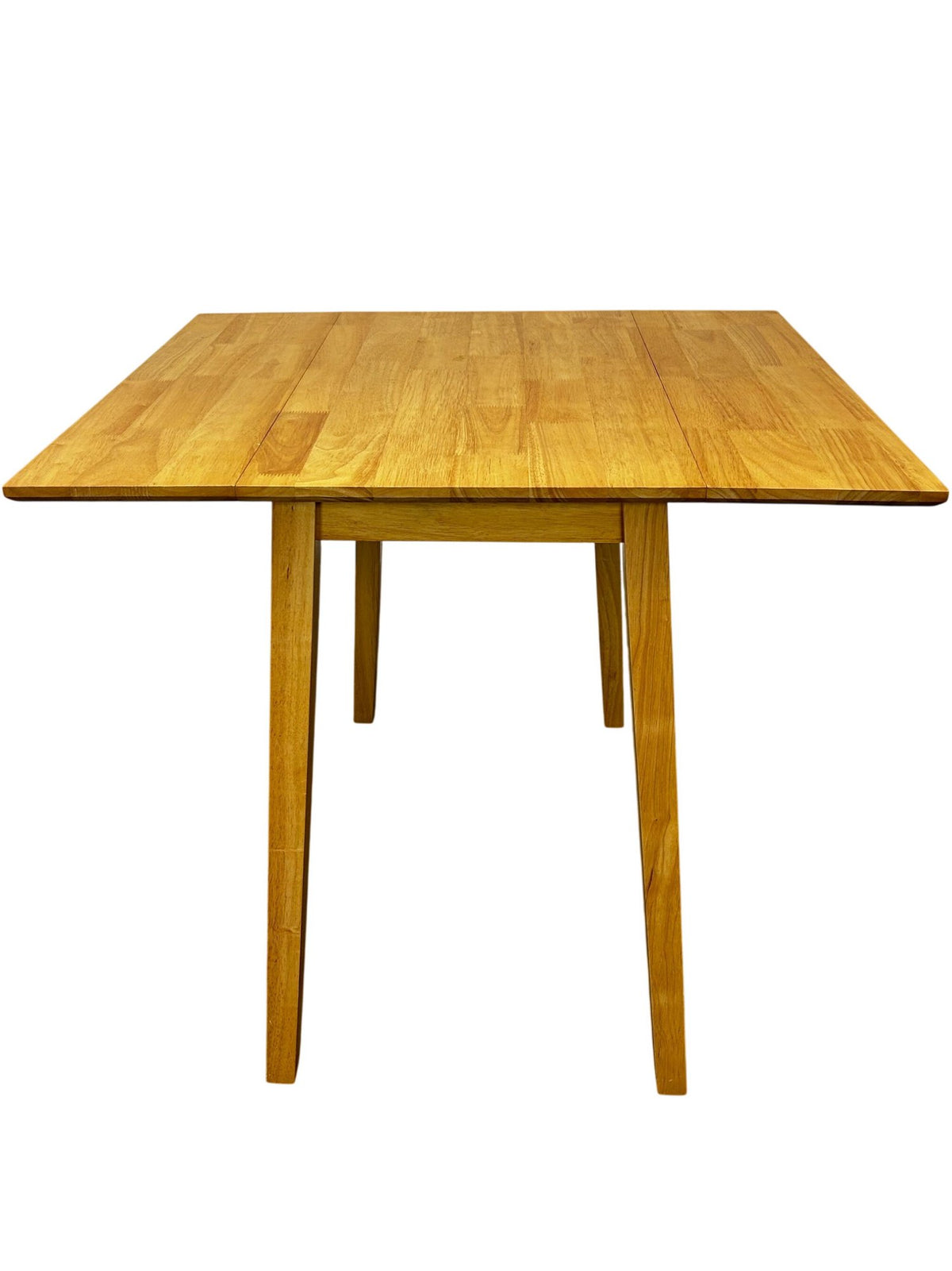 Wooden Drop Leaf Dining Table Foldable Extendable Brown 90cm (Pre-Loved)
