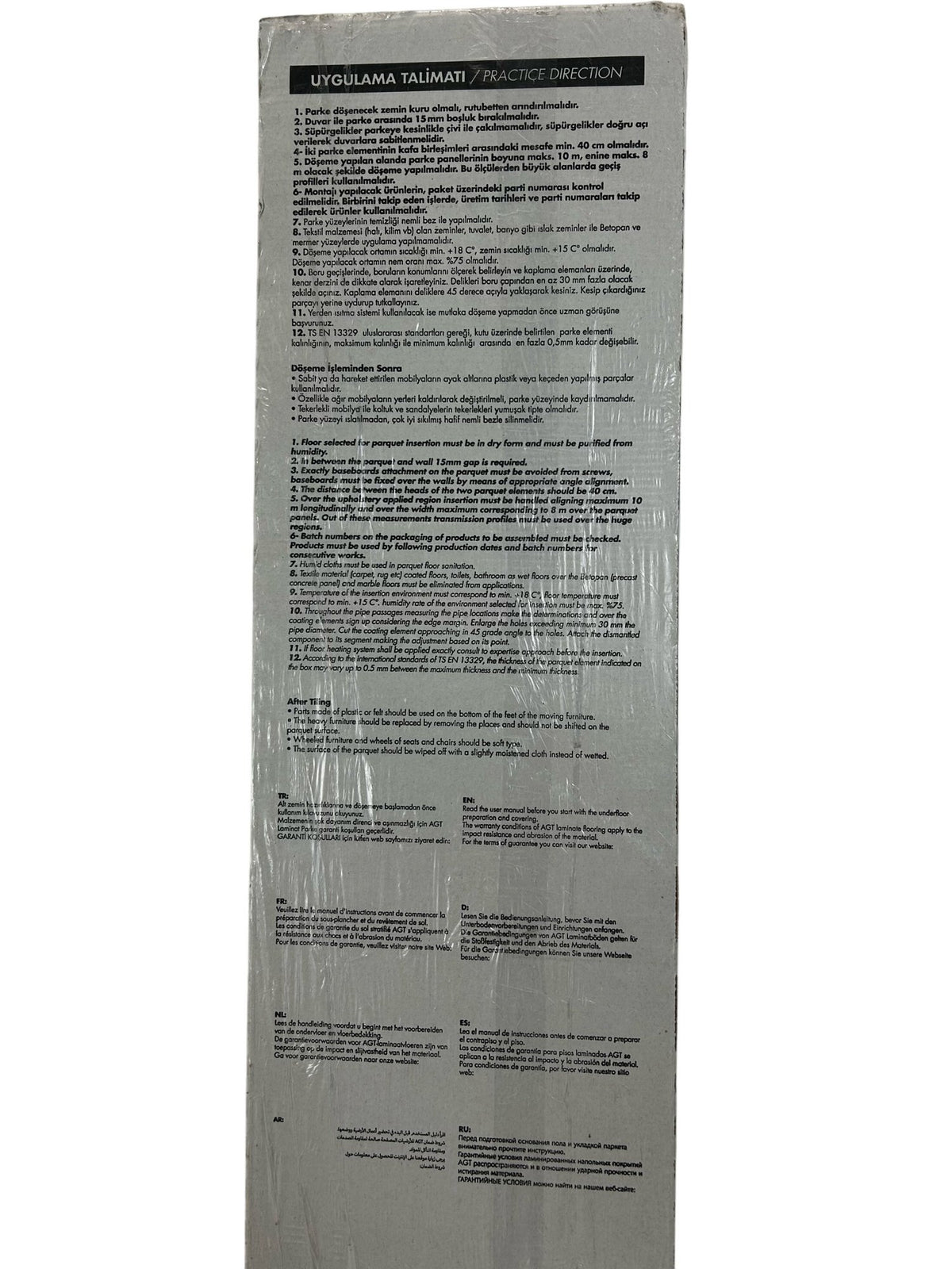 AGT Effect Grey 8mm Laminate Click Flooring 3 Packs Approx 5.49m² (Pre-Loved)