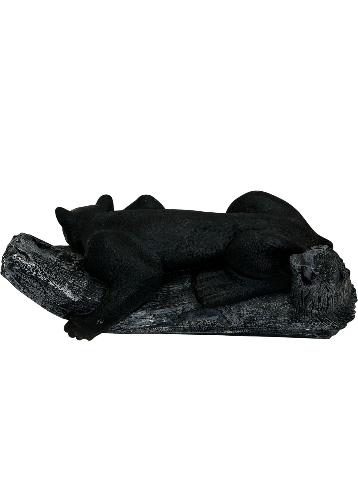 Panther Coffee Table Glass Top Black Big Cat Sculptural Base (Pre-Loved)