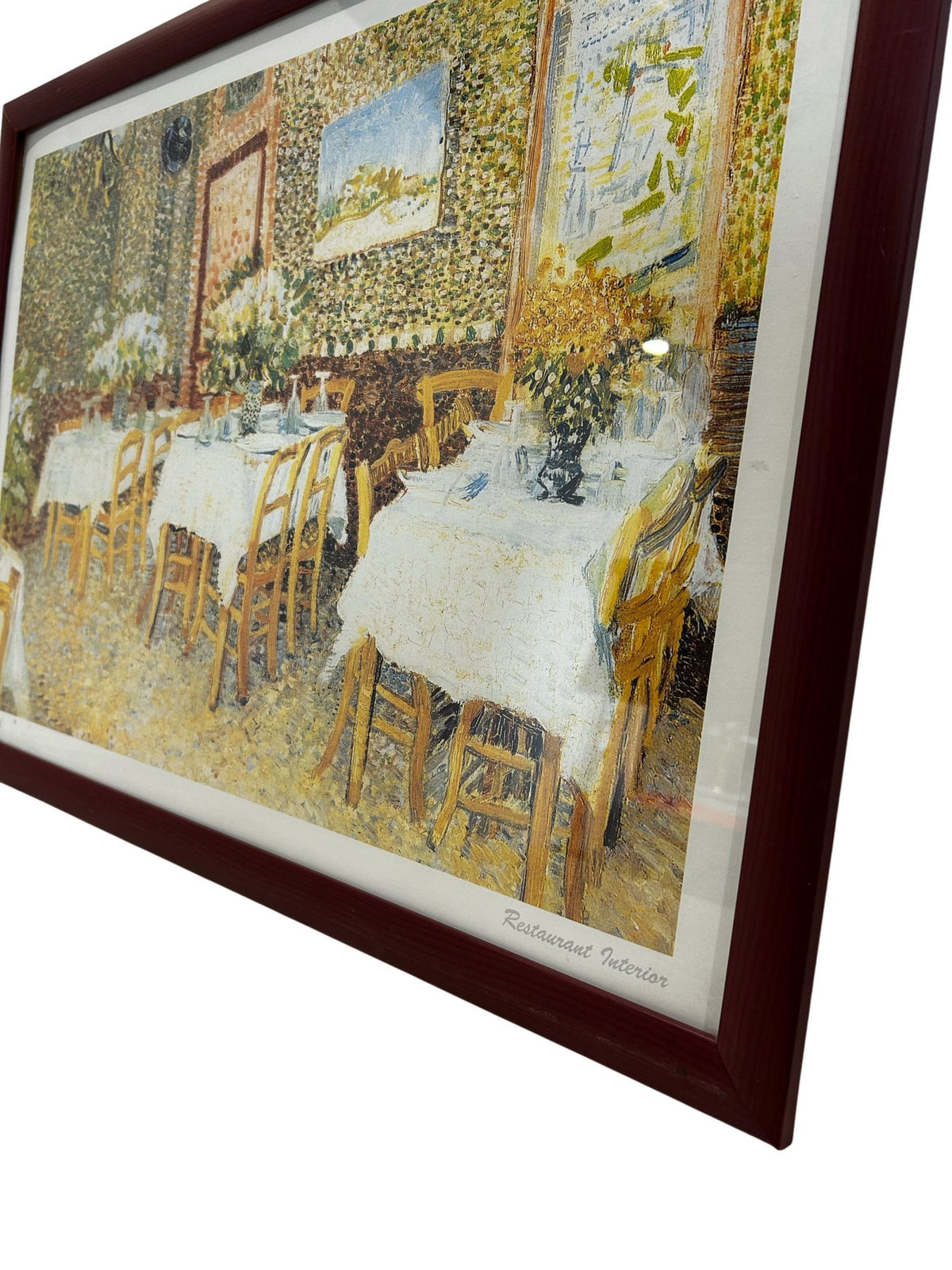 Vincent van Gogh Restaurant Interior Framed Art Print Wall Decor (Pre-Loved)