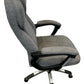 Grey Fabric Executive Office Chair High Back Padded Armrests Swivel (Pre-Loved)