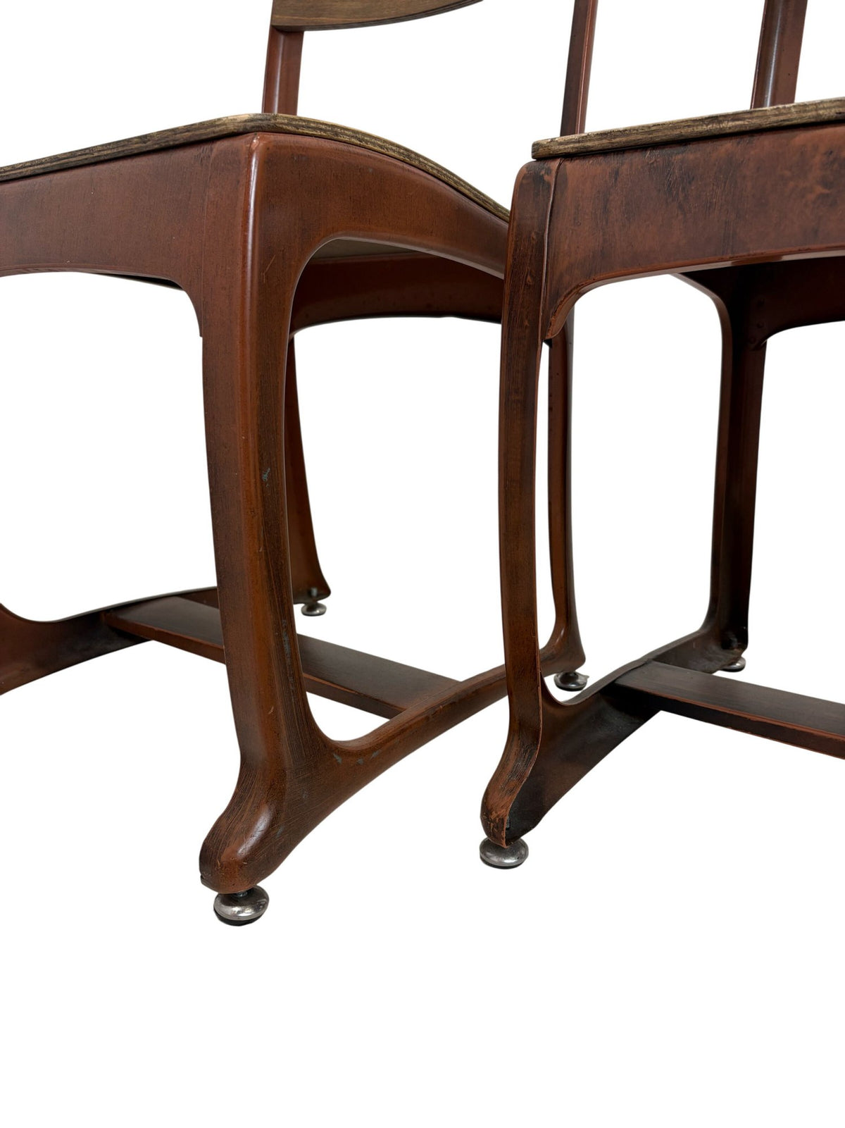 Antique Retro 'Envoy' Wooden Dining Chair Set of 4  (Pre-Loved)