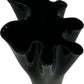 Black Glass Sculptural Vase (Pre-loved)