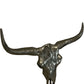 Metal Bull Skull Longhorn Wall Sculpture Western Style 70cm (Pre-Loved)