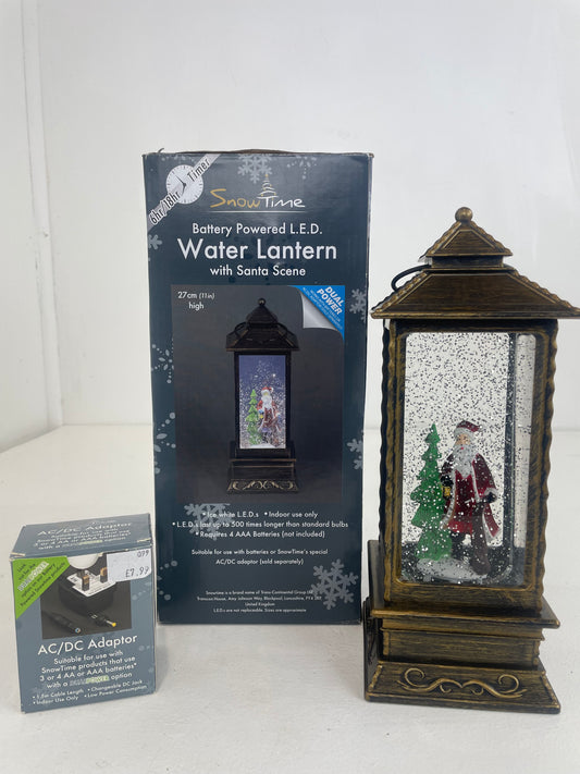 Christmas Water Lantern with Santa Scene (Pre-loved)