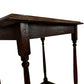 Traditional Dark Wood Side Table Turned Legs Stretcher Square (Pre-Loved)