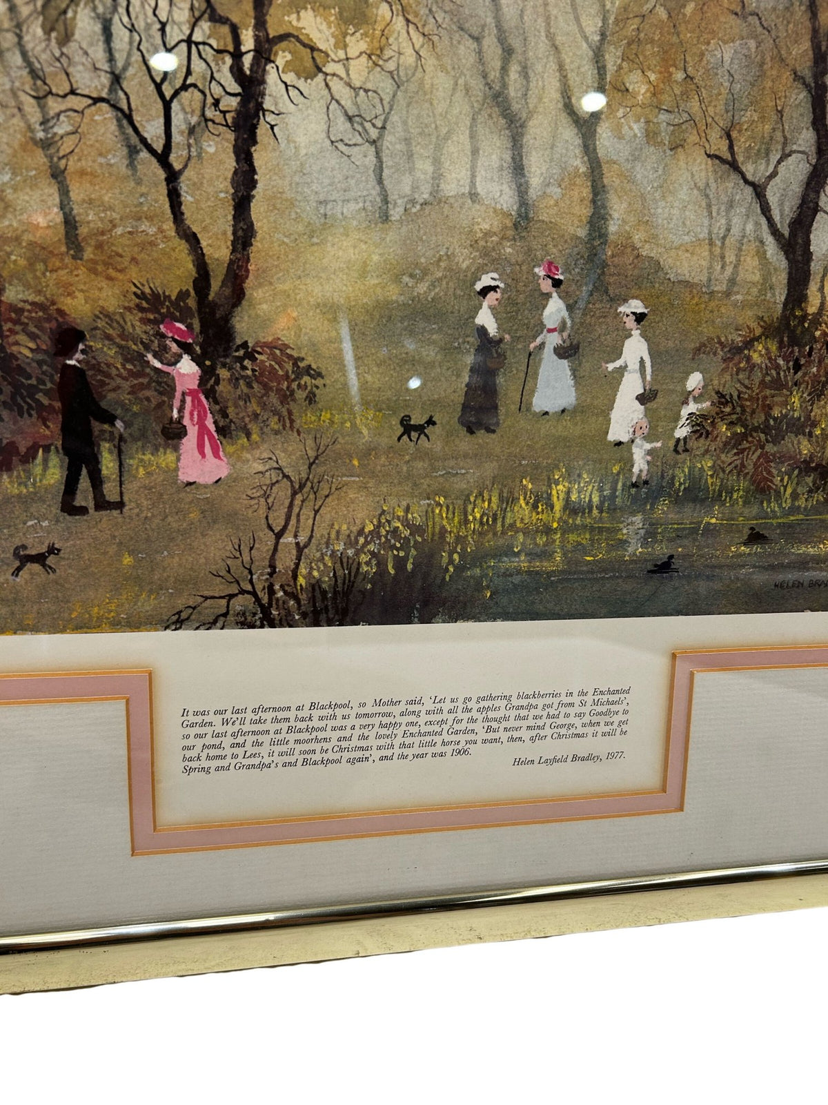 Helen Bradley Blackpool Scene Framed Print 1977 (Pre-Loved)