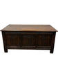 Vintage Wooden Storage Chest Blanket Box Hinged Lid Dark Wood (Pre-Loved)