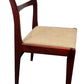 Vintage Mid Century Set of 2 Dining Chairs Wood Frame Beige Seat (Pre-Loved)