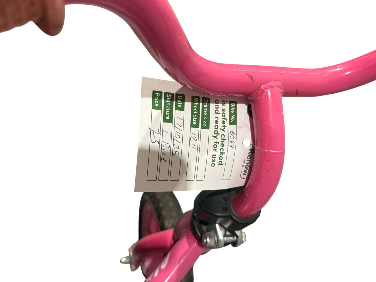 Serviced Chicco Push Bike Pink Arrow 12" (Pre-Loved)